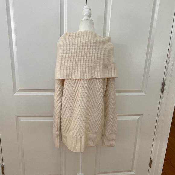 Chevron Pattern Cashmere Cowl Neck Sweater NORDSTROM SIGNATURE - Picture 7 of 10